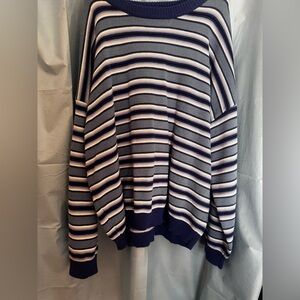 Grey Bandit Striped Navy and White Sweater